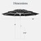Best Choice Products 10ft 3-Tier Patio Umbrella White Pole, Outdoor Market Umbrella Steel Pole